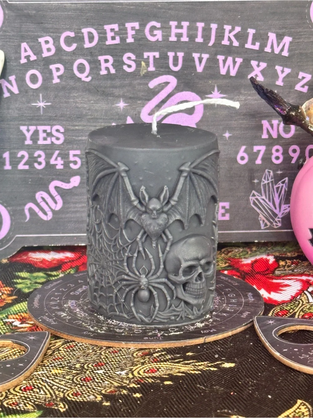 Midnight Crypt Pillar Candle